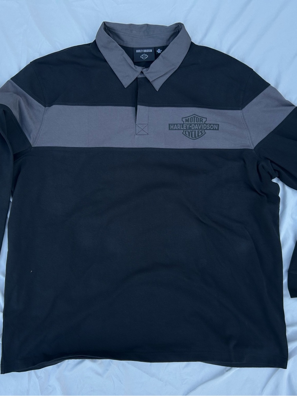 Harley-Davidson Men's Black and Gray long sleeve
